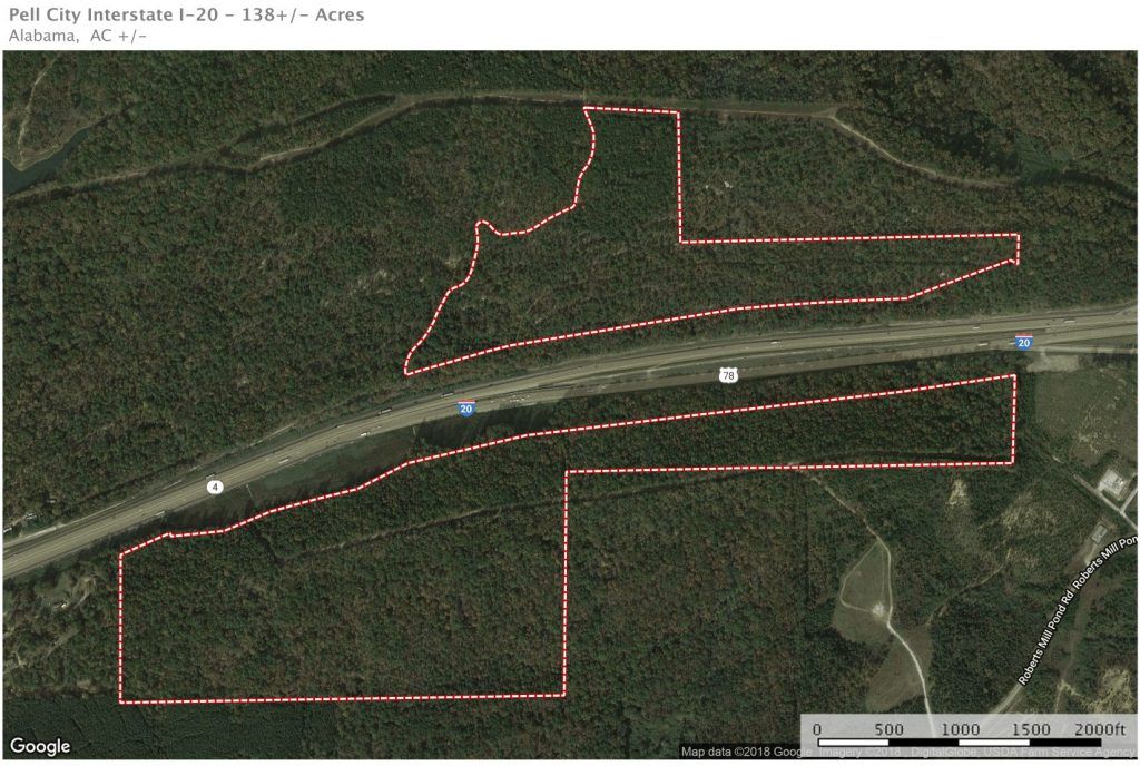 SOLD! 138 Acre Interstate Land For Sale Pell City Alabama Alabama